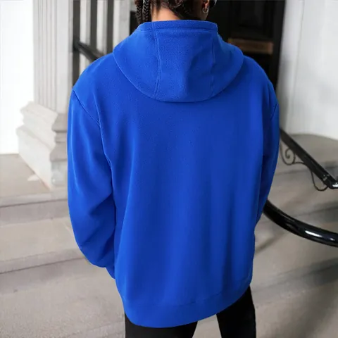 Men Polar Fleece Hooded Zip-up Hoodie Thick Warm Fleece Jacket Loose Plus Size Sweatshirt Casual Sport Outdoor Top