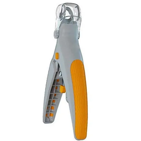 Professional LED Pet Nail Clippers With 5x Magnifying Glass For Dog Cat Stainless Steel Blade Protective Cover Grooming Tools Grey Orange