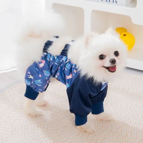 Dog Protective Pants Waterproof Anti-Dust Four-Legged Clothes For Small Dogs Outdoor Leg Sleeves Teddy Bichon Pet Apparel