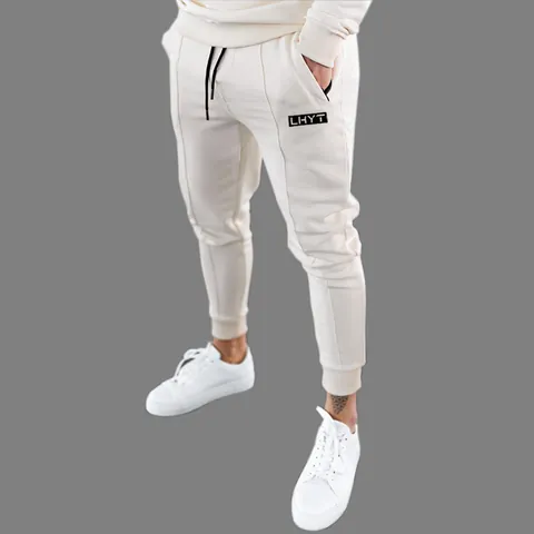 Men Muscle Fit Joggers Sports Sweatpants Slim Tapered Running Training Gym Pants Or Sweatshirt Long Sleeve Top Solid Color