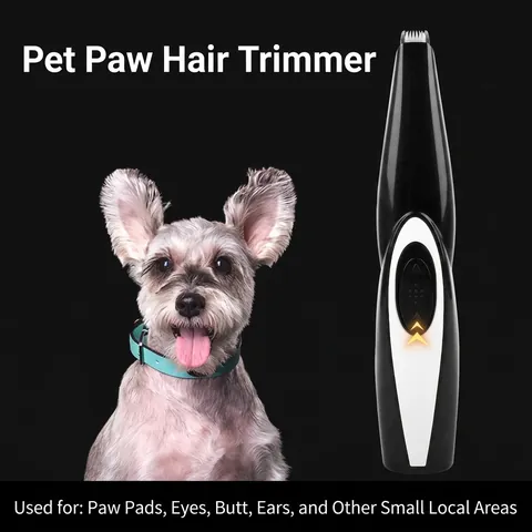 USB Rechargeable Pet Paw Hair Trimmer Electric Dog Cat Grooming Clipper Ceramic Blade Low Noise Local Shaver For Pets