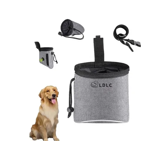 Sac d'Entraînement pour Chien en Tissu Oxford Pochette à Friandises Extérieure Bande Réfléchissante Ceinture Réglable