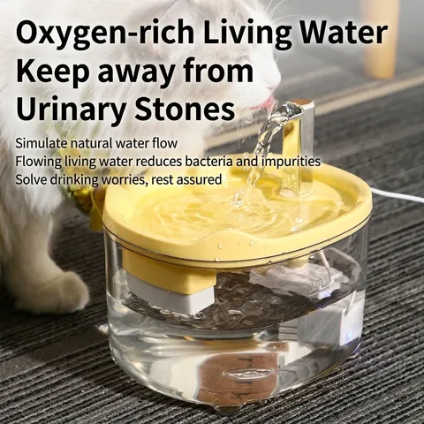 Automatic Cat Water Fountain Ultra Quiet Pet Drinking Dispenser With Filtration System For Cats And Dogs Anti-Dry Burn