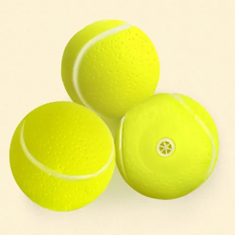 Balle de Tennis Sifflante pour Chien Jaune Fluorescent Jouet Interactif en Vinyle Durable pour Entraînement et Mastication Chiens