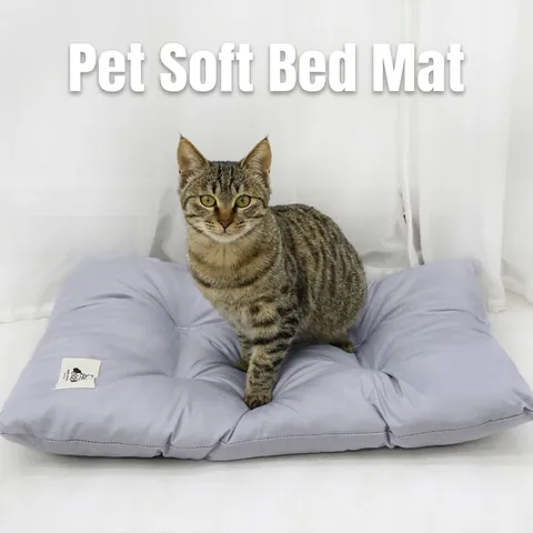 Handmade Pure Cotton Pet Bed Mat Soft Quilted Macaron Style Padding For Cats And Dogs All Season Washable Cushion For Crate Cage