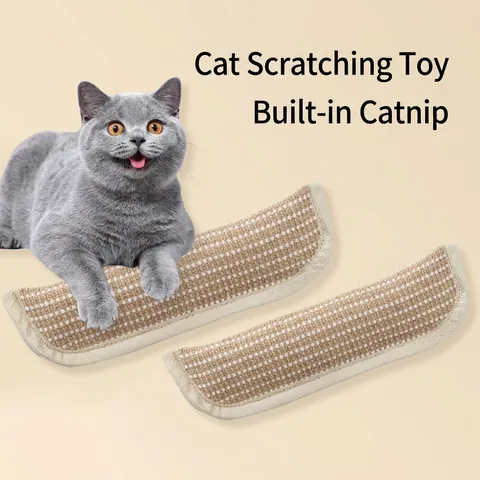 Natural Sisal Catnip Cat Toy Scratching Post Durable Woven Kitten Grinding Teeth Bite Resistant Pillow Toy For Indoor Cats Play