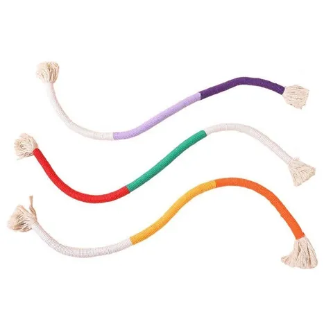 Cat Cotton Rope Braided Chew Toy For Dental Cleaning Teething Boredom Relief Pet Catnip Toys Accessories For Kittens