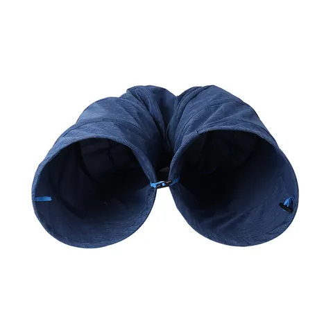 Durable Foldable Cat Tunnel Toy Scratch Resistant Canvas Cat Play Tube With Plush Ball Interactive Pet Tunnel Toy For Cats