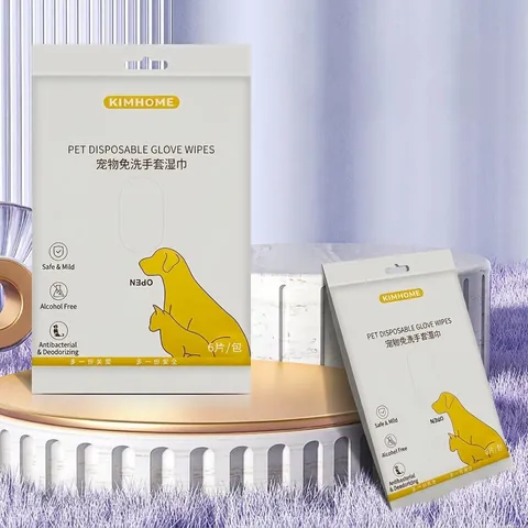Waterless Pet Grooming SPA Gloves Deodorizing Antibacterial Cleaning Wipes Cats Dogs Nonwoven Fabric Pet Care Accessories