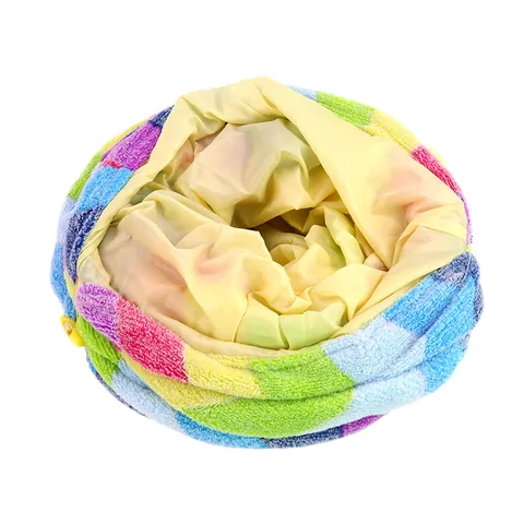 Collapsible Rainbow Cat Tunnel Toy With Crinkle Paper And Hanging Ball Durable Polyester Scratch Resistant Pet Tube Toy For Indoor Cats