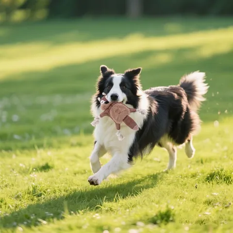 Durable Pet Dog Plush Squeaky Rope Toy Interactive Animal Shape Bite Resistant Squirrel Fox Raccoon Design Teething Toy