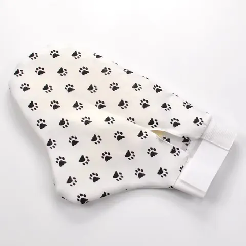 Silicone Pet Bathing Glove Massage Brush Deshedding Cleaning Tool For Dogs Cats Grooming Accessory With Paw Print Design