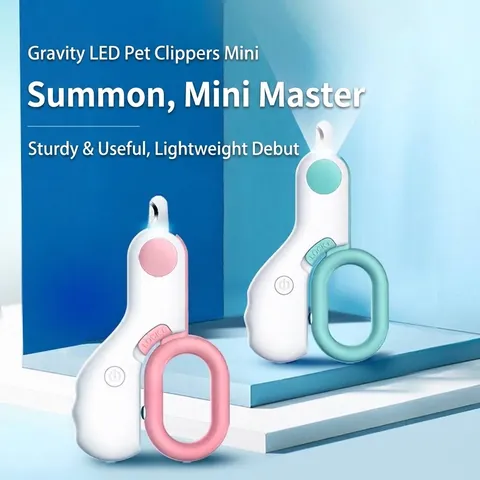 Mini Νυχοκόπτης Κατοικίδιων LED Φως Γραμμής Αίματος για Γάτες Σκύλους Λεπίδα από Ανοξείδωτο Ατσάλι Εργονομική Λαβή