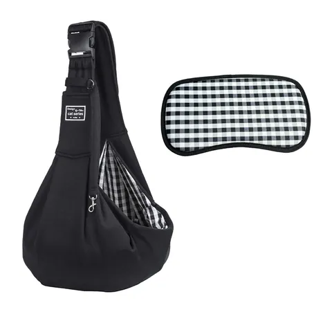 Large Capacity Pet Sling Carrier Bag Polyester Breathable Cat Dog Outdoor Travel Bag with Adjustable Strap and Removable Bottom Plate