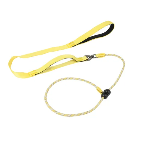 Integrated Slip Lead Dog Leash Reflective Polyester Training Leash Double Handle Anti Pull Pet Leash For Medium Large Dogs