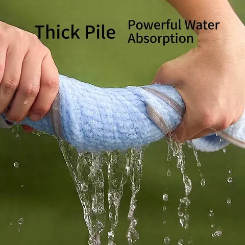 Toalla de Baño Engrosada Altamente Absorbente para Mascotas Secado Rápido Textura de Gofre Albornoz de Microfibra para Perros y Gatos Azul Claro