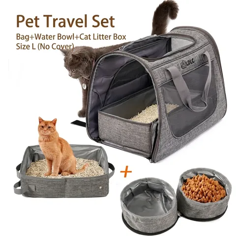 LDLC Portable Pet Carrier Bag For Cats Dogs Foldable Travel Bag With Breathable Mesh Shoulder Bag For Vehicle Use