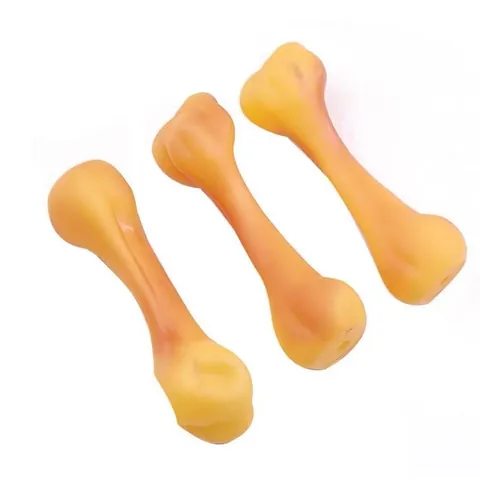 Realistic Bone Shape Pet Dog Squeaky Toy Bite Resistant Vinyl PVC Sounding Bone For Puppy Dog Training Boredom Relief Toy