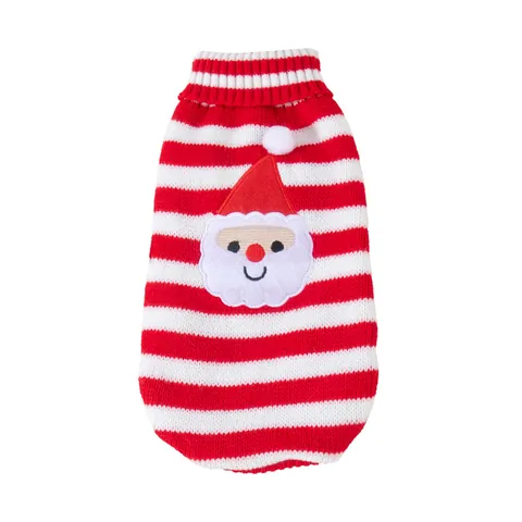 Suéter de Punto de Navidad Halloween para Perros Mascotas Ropa Cálida de Invierno Estampado Papá Noel Calabaza Mascotas