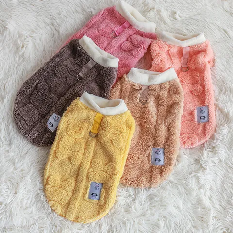 Winter Warm Pet Dog Vest Quilted Soft Shu Velveteen Coat with Leash D-Ring for Small Medium Dogs Puppy Cat Jacket