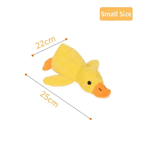 Squeaky Duck Dog Toy Durable Plush Pet Chew Toy Bite Resistant Textured Corn Fleece Stuffed Animal For Dogs Boredom Relief