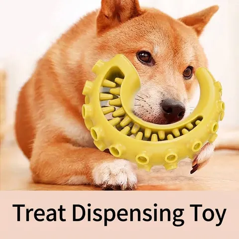 Hundekauspielzeug TPR-Material Zahnreinigung Langlebiges Leckerli-Spender-Spielzeug Zur Linderung Von Langeweile Interaktives Zähneknirschen