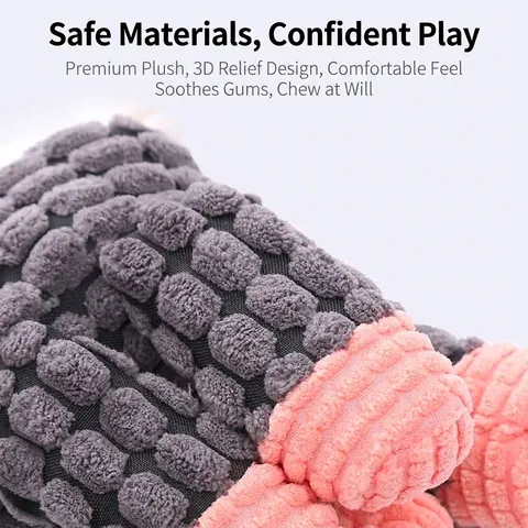 Collection de Jouets en Peluche Interactifs pour Chiens Squeaky pour Mâcheurs Agressifs Nettoyage des Dents Molaires Jouet en Peluche Doux