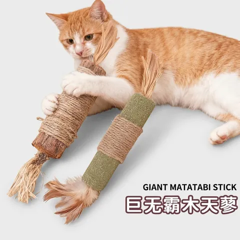 Giocattolo per Gatti Silvervine Jumbo Menta per Gatti Naturale Corda di Canapa Rafia Stick di Frutta per Pulizia dei Denti Digrignamento dei Denti Giocattolo da Masticare Sano