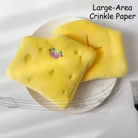 Dog Squeaky hidden Food Plush Toy Interactive Cheese Shape Snuffle Training Pet Toy for Small Medium Dogs Boring Relief