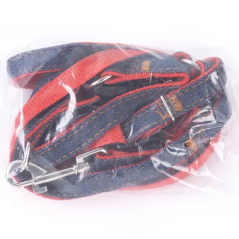 Durable Denim Pet Leash And Harness Set For Small Dogs Cats Adjustable Floral Plaid G-Shape Chest Strap Wear-Resistant Pet Walking Leash