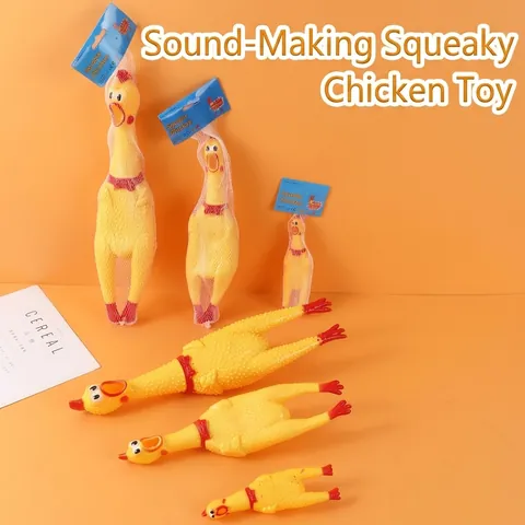 Lustiges Schreiendes Huhn Spielzeug Vinyl Quetschen Quietschendes Geräusch Haustier Hundespielzeug Neuheit Stressabbau Huhn Spielzeug Klein Mittel Groß