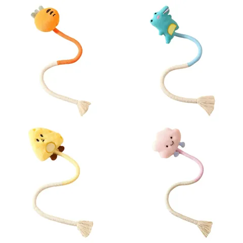 Juego de Juguetes de Sisal Natural para Gatos Varita Interactiva Con Plumas Palos de Matatabi Menta de Gato Ratón Pelota para Gatos de Interior Suministros para Mascotas
