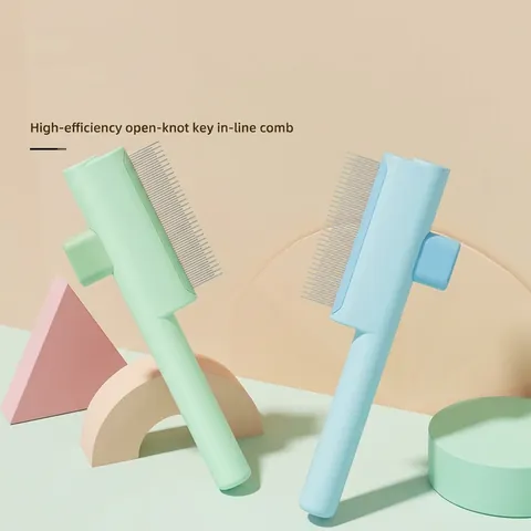 Self-Cleaning Pet Slicker Brush For Cats And Dogs One-Click Hair Removal Deshedding Grooming Comb Massage Tool For Long Short Hair
