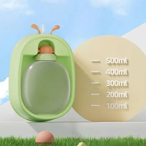 Draagbare Insectenvorm Huisdier Waterfles 500ml Opvouwbare Reis Honden Drinkbeker Met Draagkoord Plastic Waterdispenser