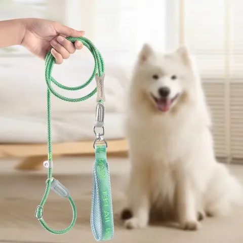Anti-Pull Dog Training Slip Lead Reflective Nylon Bungee Leash Adjustable Pet Traction Rope For Large Medium Dogs Outdoor Walking
