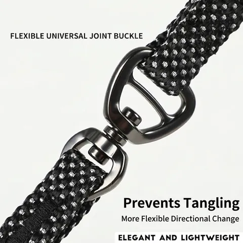 Professional Dog Training Slip Lead Leash Reflective Braided Polyester Adjustable P-Chain For Small Medium Large Dogs Pet Behavior Correction Control