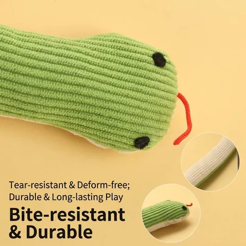 Squeaky Plush Pet Toy Bite Resistant Corduroy Snake Caterpillar Mouse Fish Shape For Dogs Cats Molar Training Toy