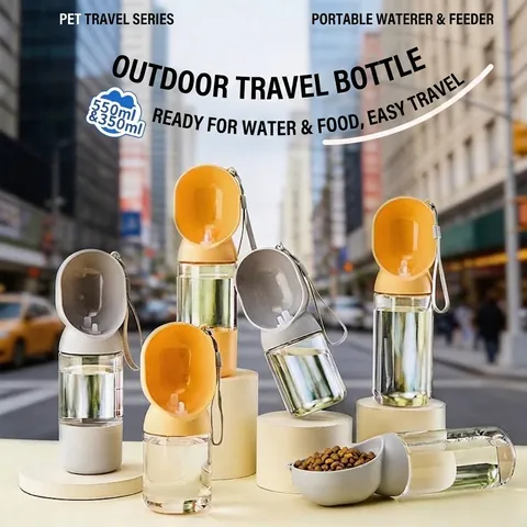 Draagbare Huisdier Waterfles Lekvrije Hond Reis Dispenser Hoge Capaciteit Lichtgewicht Outdoor Puppy Drinkbak Voeder