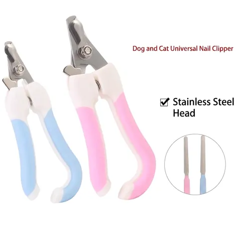 Professioneller Edelstahl Haustier Nagelknipser Set Für Hunde Und Katzen Ergonomisches Gebogenes Griff Pflege Werkzeug