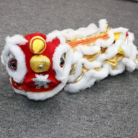 Traditionelles Chinesisches Löwentanz Haustierkostüm Festliches Winter Warmes Hunde Katzen Outfit Für Neujahr Pailletten Bestickte Welpenkleidung