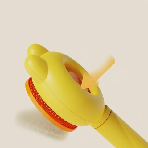 Rabbit Ear Pet Deshedding Brush Self Cleaning Stainless Steel Needle Grooming Comb Massage Tool For Cats Dogs ABS Resin