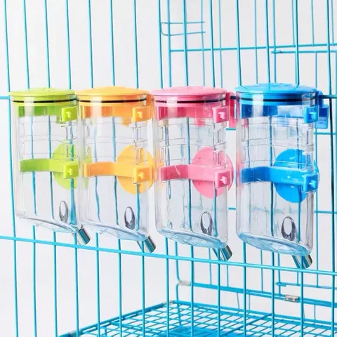 Abreuvoir Automatique Suspendu pour Animaux de Compagnie Cage Chien Chat Bouteille en Plastique PP Anti-Fuite Distributeur