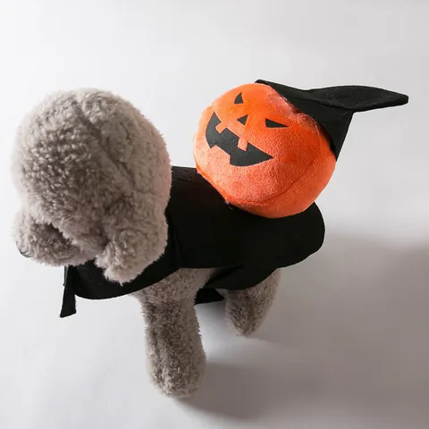 Halloween Haustier Reiter Kostüm Lustig Kürbis Geist Stereoskopische Kleidung Für Kleine Hunde Katzen Welpen Kätzchen Party Festliche Dressing Polyester Outfit