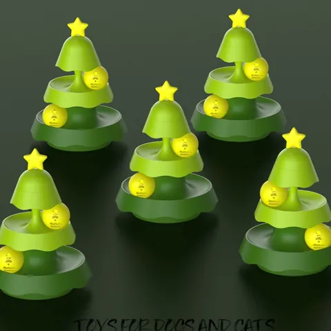 Christmas Tree Cat Turntable Toy 3 Tier Track Interactive Pet Toy With Glowing Ball And Bell Plastic Self-Hi Puzzle Toy For Cats