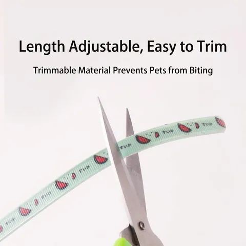 Adjustable PVC Pet Collar for Cats and Small Dogs Fruit Printed Kitten Collar Puppy Neck Accessories Strawberry Watermelon Cat Blueberry Patterns