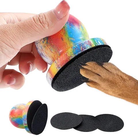 Manueller Haustier Nagelgrinder Kratzbrett Für Hunde Und Katzen Abnehmbares Pflegewerkzeug Zum Trimmen Und Glätten Der Pfoten Gemustertes Design Tierkrallenpflege Zubehör