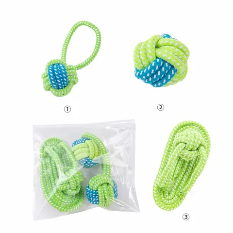 Jouets à Mâcher en Corde de Coton Durable pour Chiens Nœud en Corde Tissée Jouet de Nettoyage des Dents Molaires pour Chiots Grands Chiens Fournitures Interactives pour Animaux