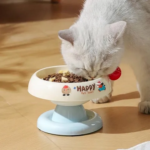Eiscreme-Stil Haustiernapf Für Katzen Und Hunde Dopamin-Farben Edelstahl Nackenschutz Erhöhter Rutschfester Futternapf
