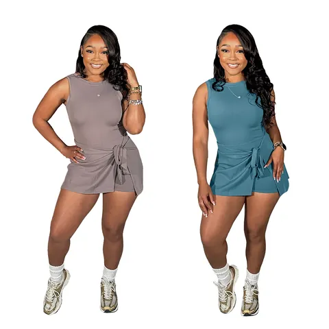 Damen Sexy Ärmelloser Jumpsuit Romper Schnürung Schürze Zweiteiler Strass Schmale Passform Party Clubwear Polyester Elasthan