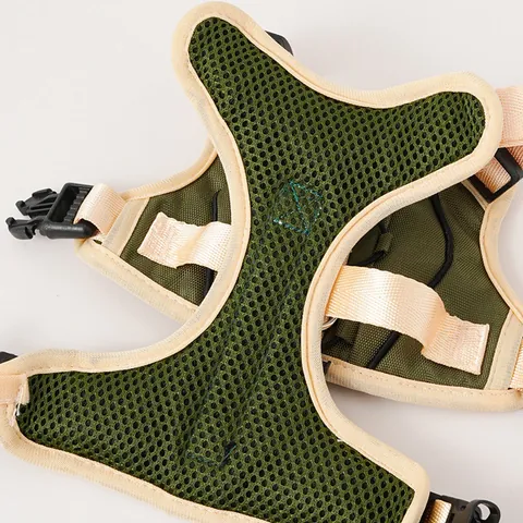 Ensemble Harnais Et Laisse Tactique Pour Chien Harnais Réglable Anti-Traction Pour Petits Moyens Et Grands Chiens Vert